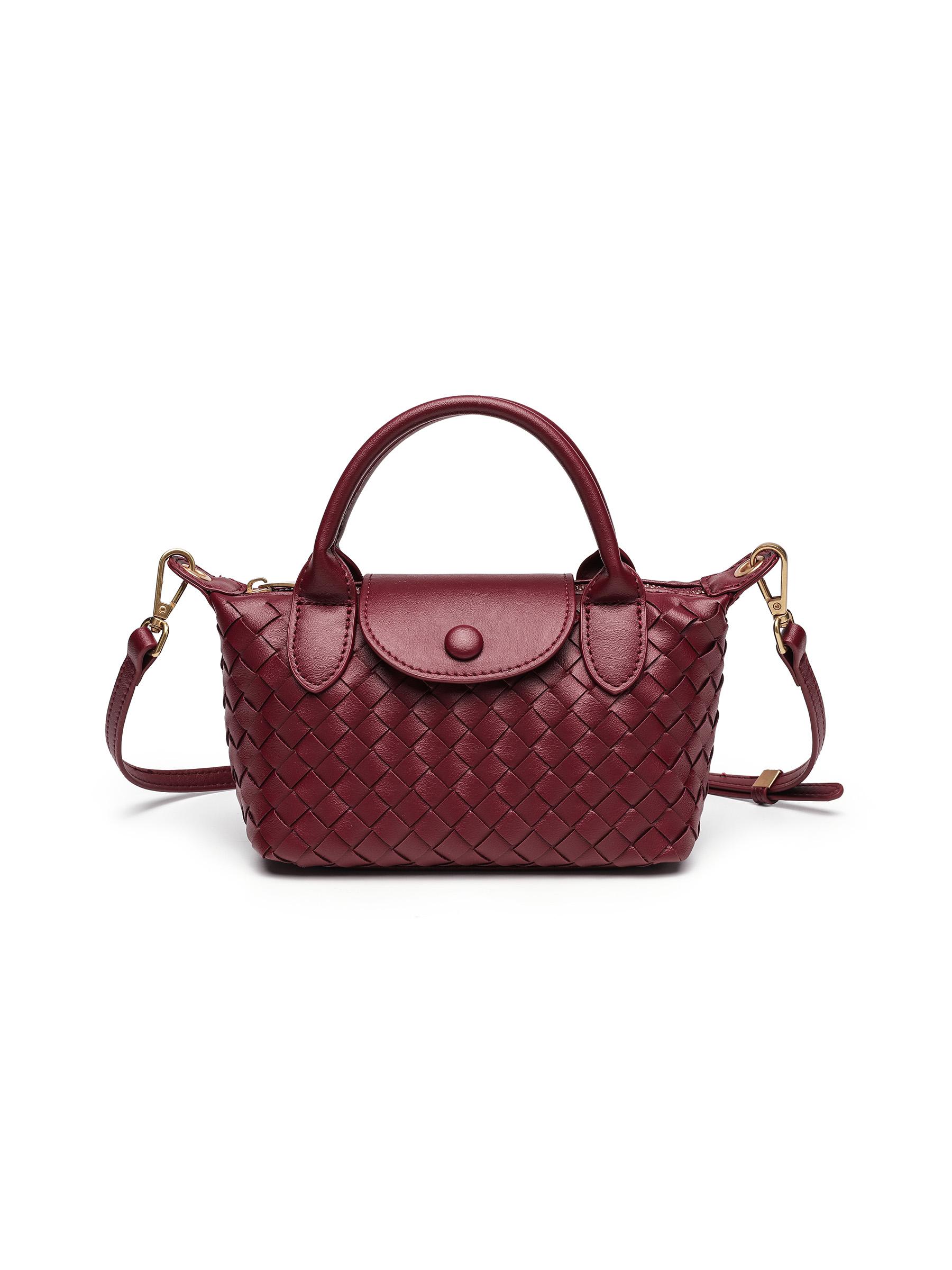 New Fashion Handmade Woven Crossbody Bag, Mini Versatile Shoulder Bag, Vintage Buckle, Perfect for Shopping and Dates