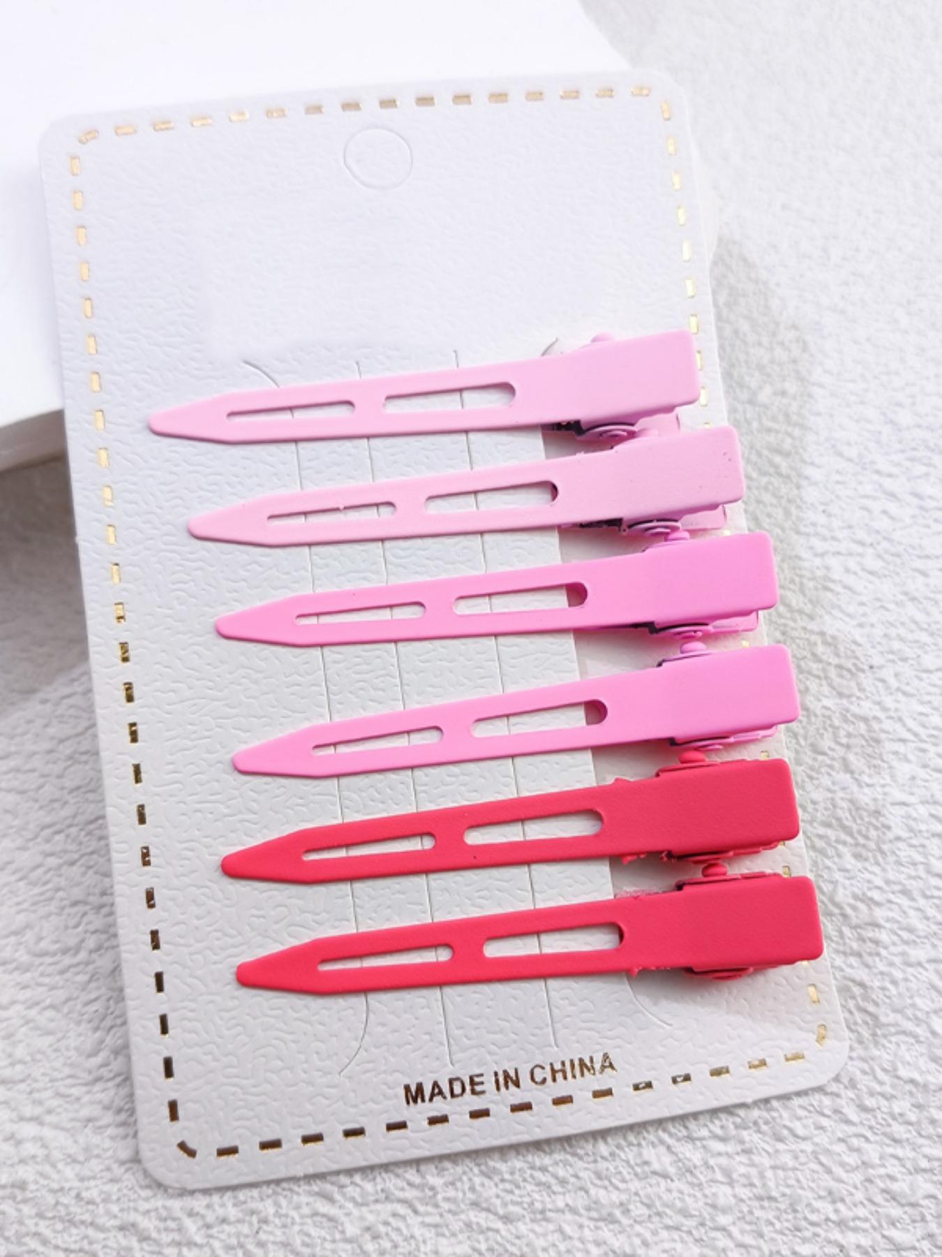 1 Pack 6 Pcs 5.5cm Hollow Point Metal Duckbill Clips, Ideal for Bangs Wavy Hair and Side Part, Perfect Daily Wear Gift for Mother's Day
