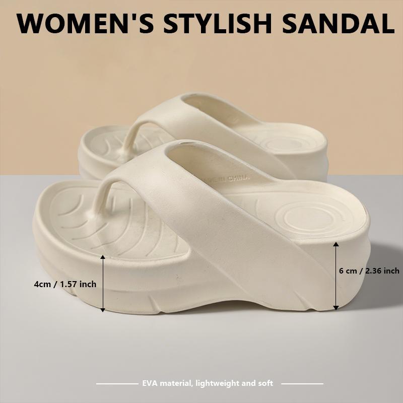 GRIP&GO Women's Fashion Height Increasing Flip Flops with Cute Bear Pattern EVA Material Comfortable Breathable Non-slip Sandals for Beach Home & Outdoor Use GRIP&GO Women's Fashion Height Increasing Flip Flops with Cute Bear Pattern EVA Material Comfortable Breathable Non-slip Sandals for Beach Home & Outdoor Use