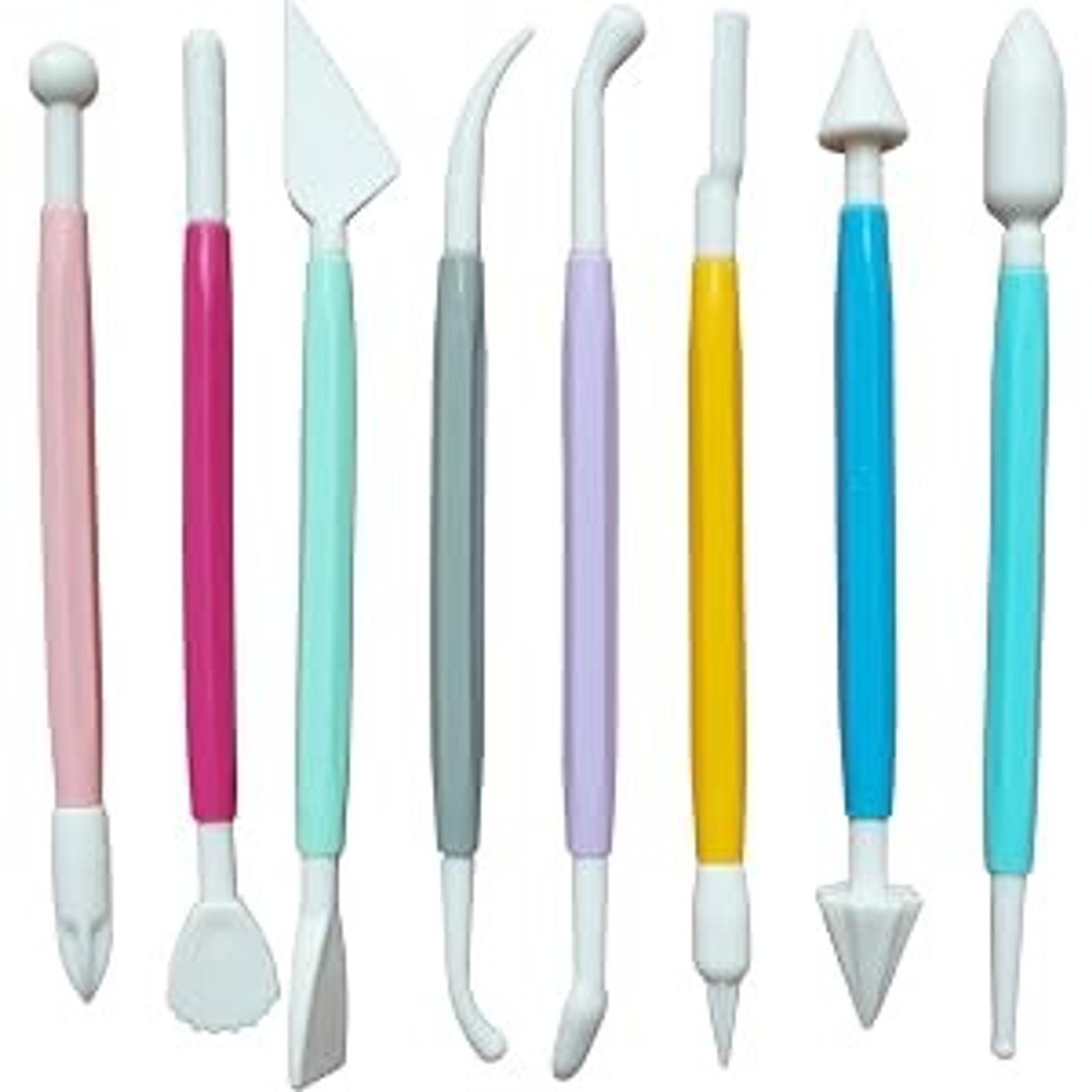 Marshmallow Fondant Cake Decorating Hand Tool 12 Pcs 5 Sets Sugarcraft Gumpaste Icing Smoother Rolling Pin Trimmer Cutter Embosser Flower Scissor Modelling Accessories Supplies Kit Multi