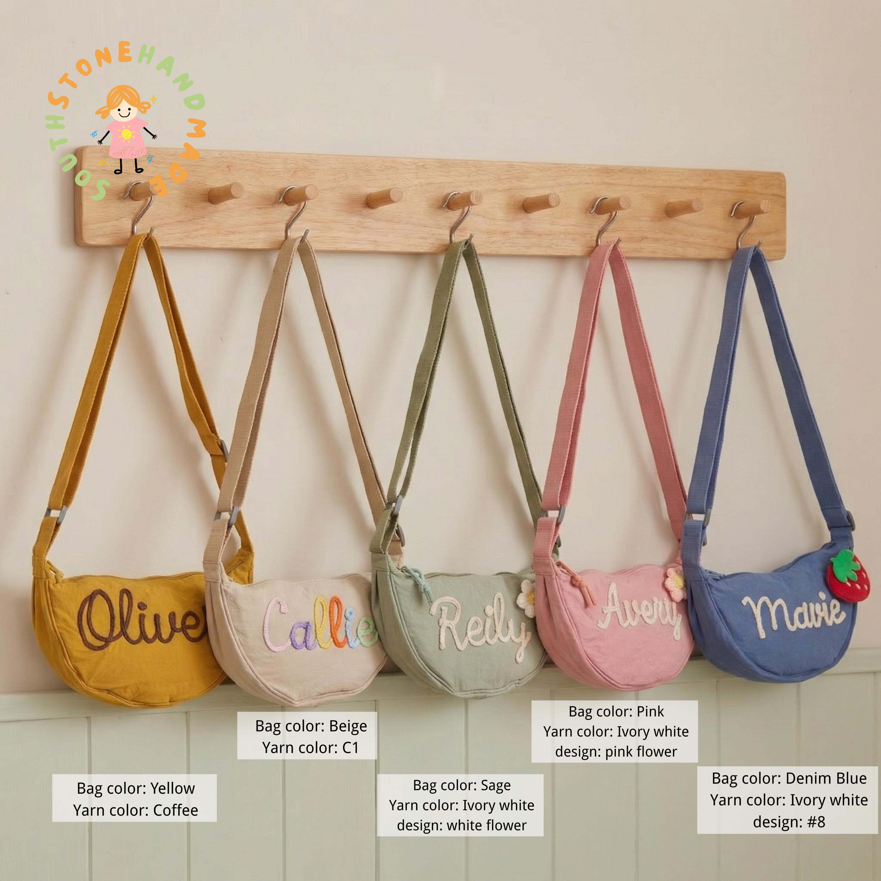 AS1042 Customized Name Personalized Dumpling Bag DIY Light Crossbody One Shoulder Exclusive Customized Bag Birthday Gift