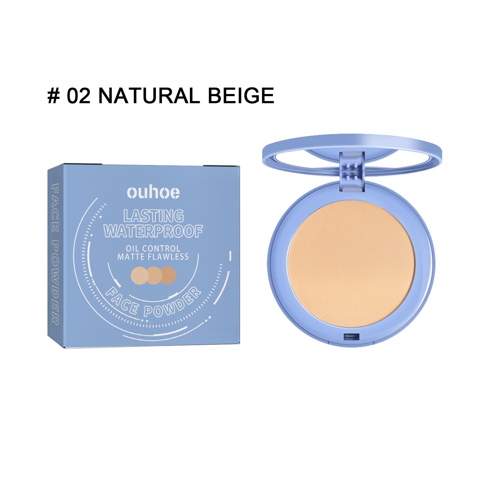 Ouhoe Setting Powder Cake, Oil Control Powder, Long-Lasting Flawless Finish, Lightweight Breathable Makeup Sponge, Ideal for All Skin Types