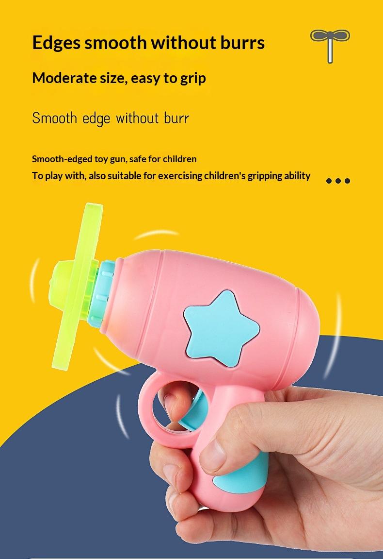 Glow in The Dark Flying Disc Toy Gun, LED Spinning Flying Saucer for Kids & Cats