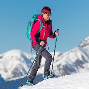 GOPUNE Women's Ski Snow Pants Waterproof Windproof Hiking Warm Fleece Lined Softshell