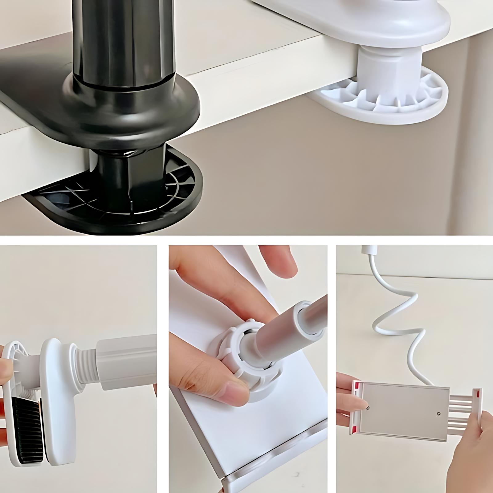 Adjustable Long Arm Bed Mount - 360° Rotating Phone Tablet Stand, Neck Pain Relief for Home Office