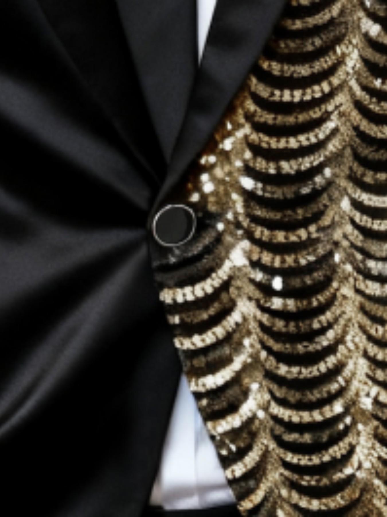 Men's Multicolor Sequin Blazer Jacket, Fashionable and Trendy, Perfect for Stage Performances, Nightclubs, Parties, Events, Formal Wear