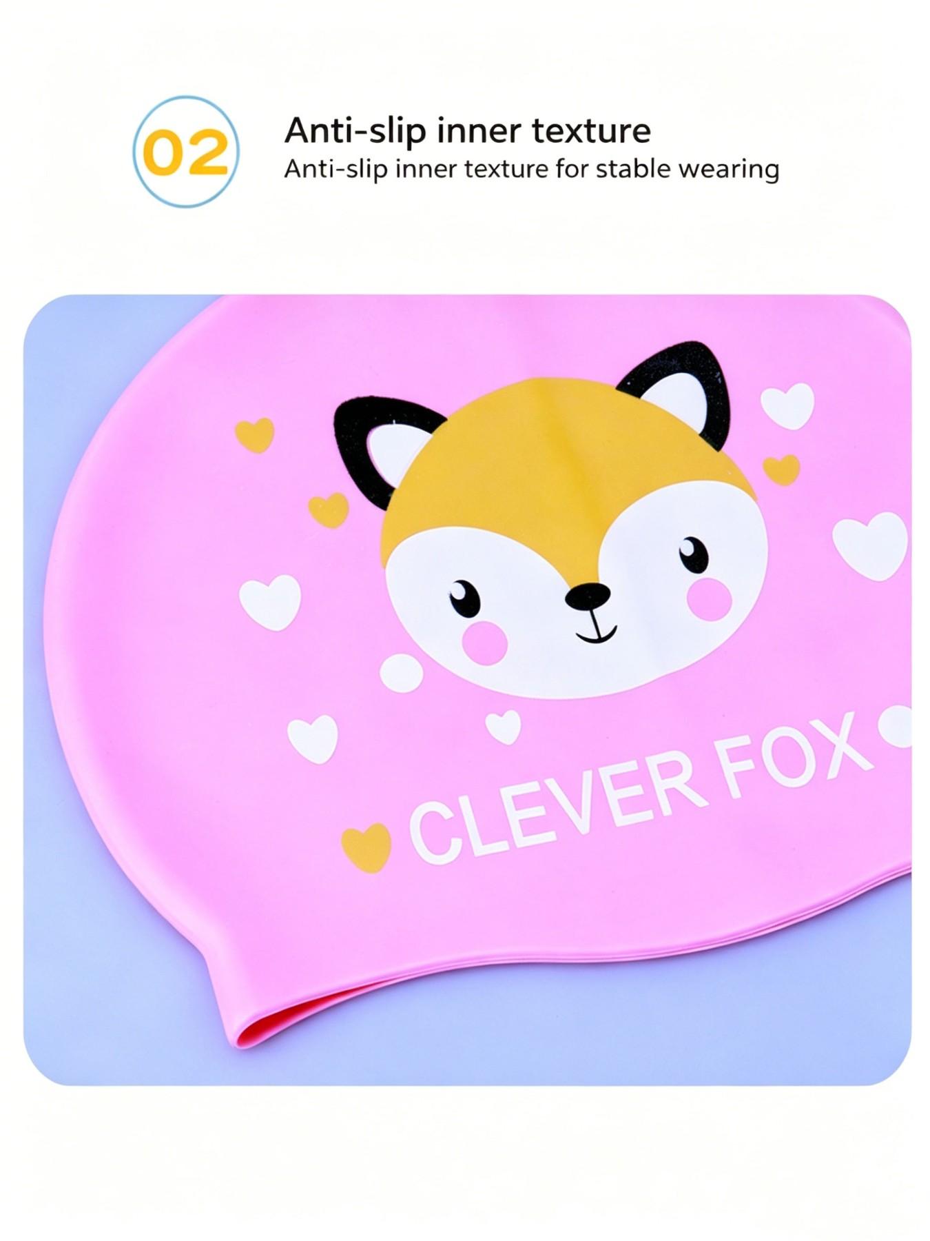 Tour Kids Silicone Swim Cap, Unisex Long Hair Waterproof Ear Protection, Comfortable Non-Pressing Cute Swim Hat, Swimming Gear