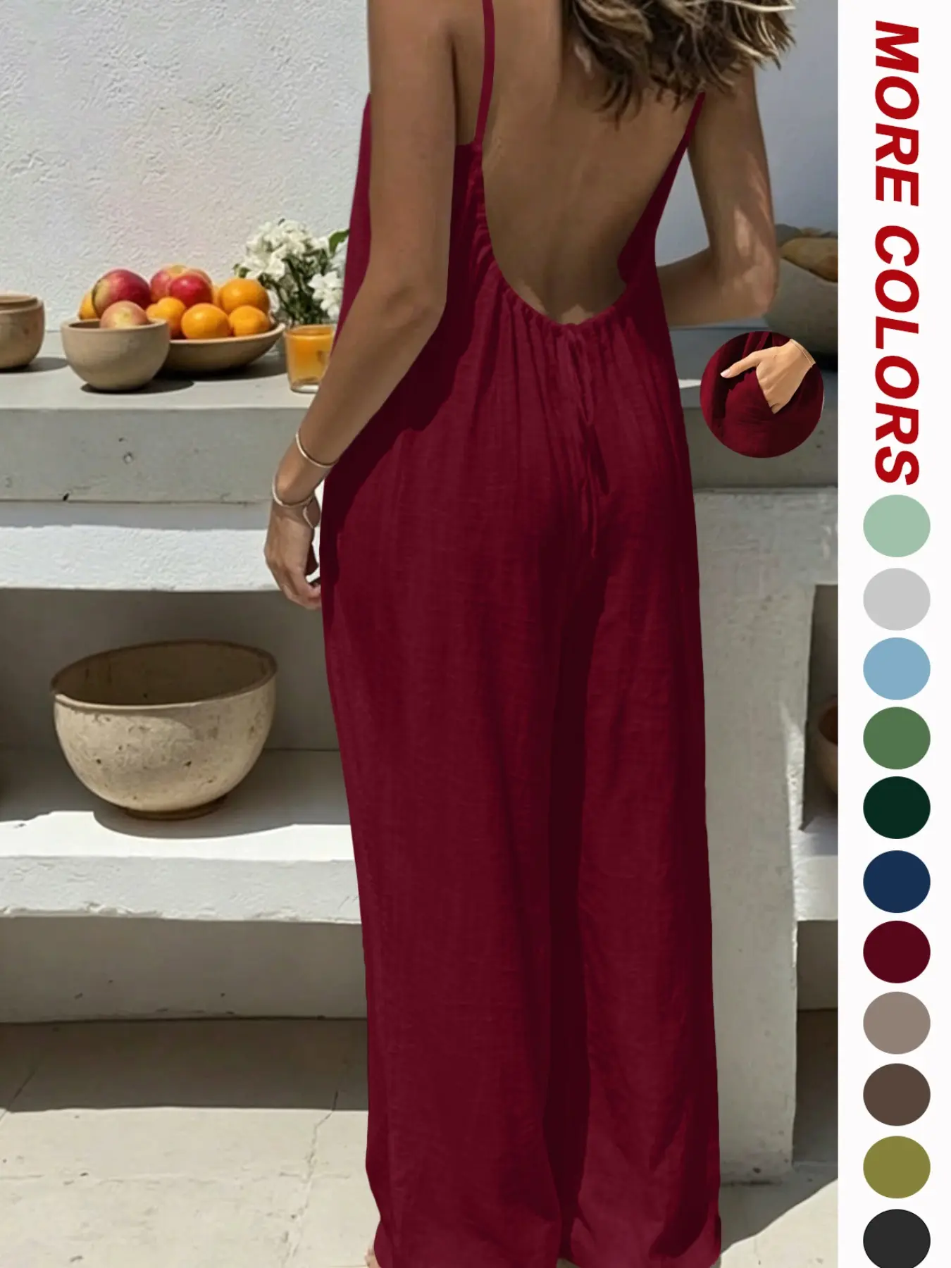 Soft Cozy Aesthetic Women's 2026 Spaghetti Strap Backless Lounge Jumpsuit Slouchy Relaxed One Piece for Pajama Party Movie Marathon At-Home Date Lazy Weekend