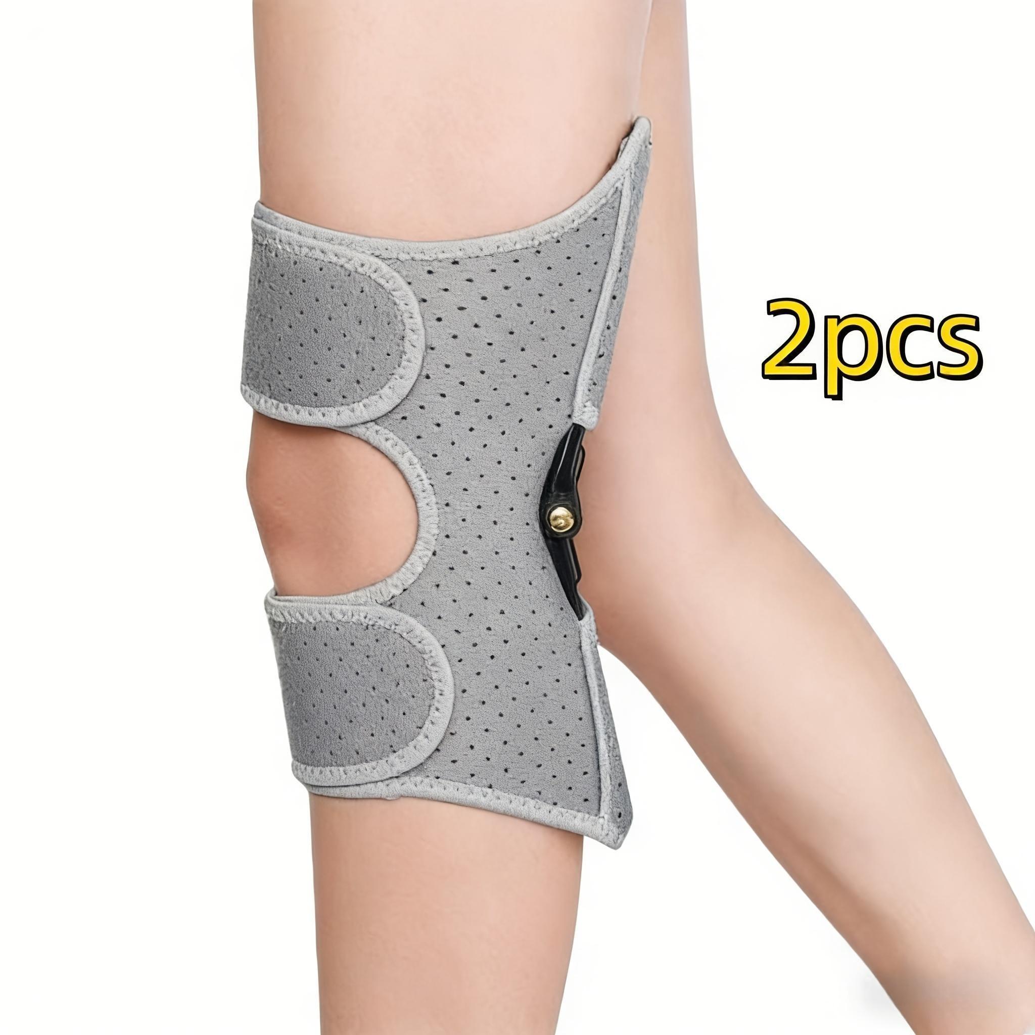 2 Pieces Knee Support Set for Spring, Dual-Axis Joint Support System, Non-Slip Straps, Ideal for Osteoarthritis, Running, Yoga