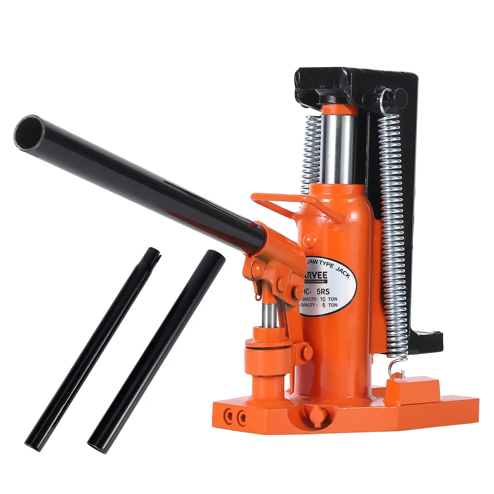 Garvee Low Profile Toe Jack (Claw Jack), Hydraulic Heavy-Duty Steel - 5 Ton Toe / 10 Ton Top - Toe Lift 0.8–6.8 in, Top Lift 11.3–17.3 in - Low Clearance Lifting for Workshop/Garage/Construction