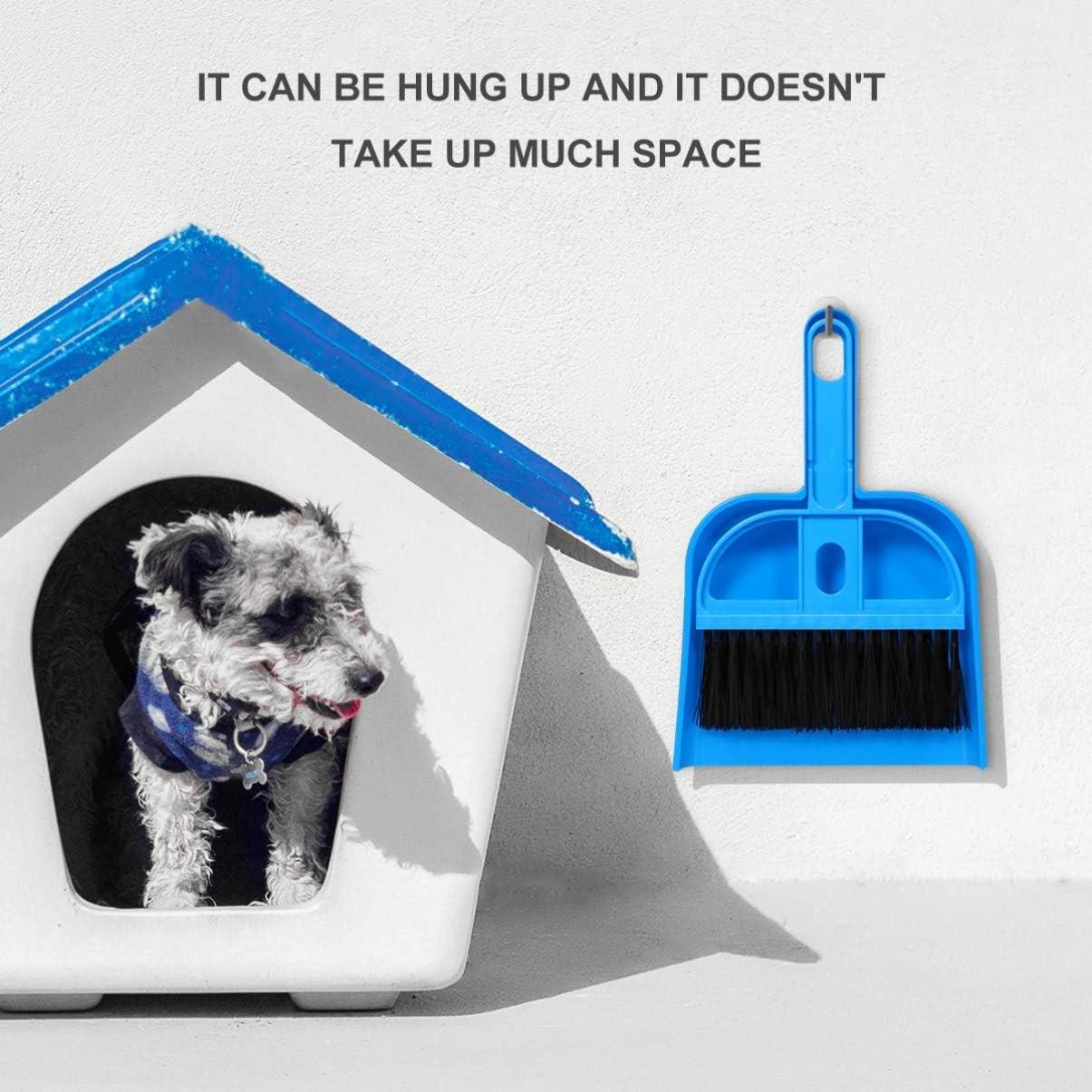 Mini Trash Can and Brush Set, Portable Pet Waste Cleaning Kit, Hamster Sand Scoop Cage Cleaner for Small Pets Like Guinea Pigs and Hedgehogs