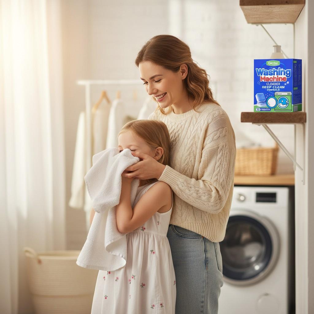 Washing Machine Cleaner, Time-Release Dissolving Technology, Scale Removal & Stain Removal, Solid Detergent, Household Cleaner