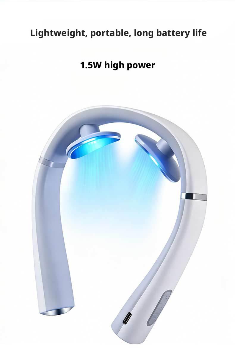 Convenient Cervical Massager with Hot Compress, Multi-functional Household Remote Control Mini Neck Massager,Suitable for workouts, ideal for home, office and travel use
