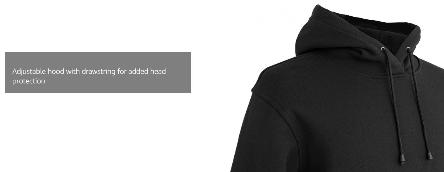 FR Hoodies for Men Pullover Flame Resistant Hooded Sweatshirts 14 oz Cotton Fleece