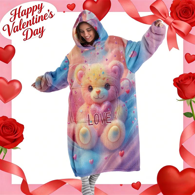 hoodie blanket，Wearable Blanket，Hooded Blanket Wearable Throw, Patchwork Chicken Hoodie Blanket, Digital Print Flannel Soft Warm Blanket for Sofa Home Leisure Air Conditioning Nap Office Bed Camping Travel Gift，Christmas Gift,Valentine's Day gift