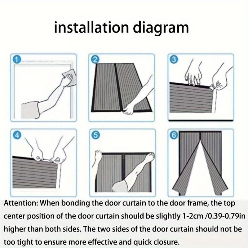 Magnetic Screen Door Self-Sealing Heavy Duty Mesh Curtain Bug Proof Fits All Doors All Season Home Gift
