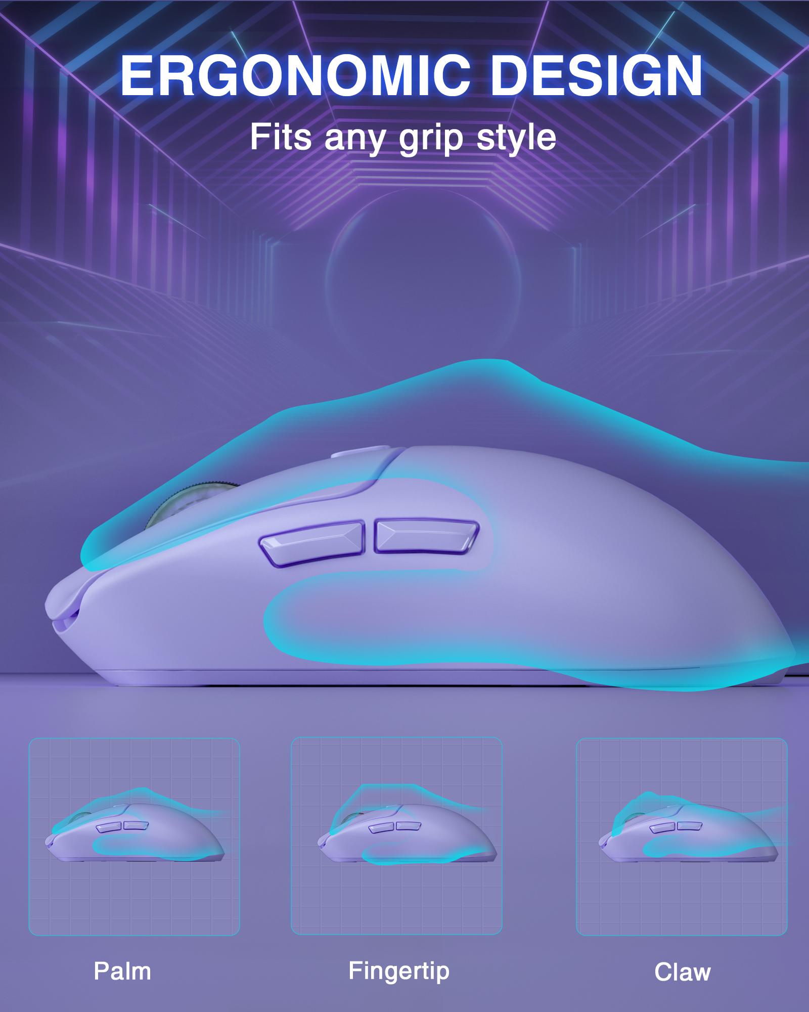 AULA Wireless Keyboard and Mouse Combo, F75 Pro Wireless Mechanical Keyboard,75 percent Gasket Hot Swappable Custom Keyboard+SC580X Wireless Gaming Mouse Light Purple office computer backlit creamy keyboard gaming accessory wireless mouse keyboard Set