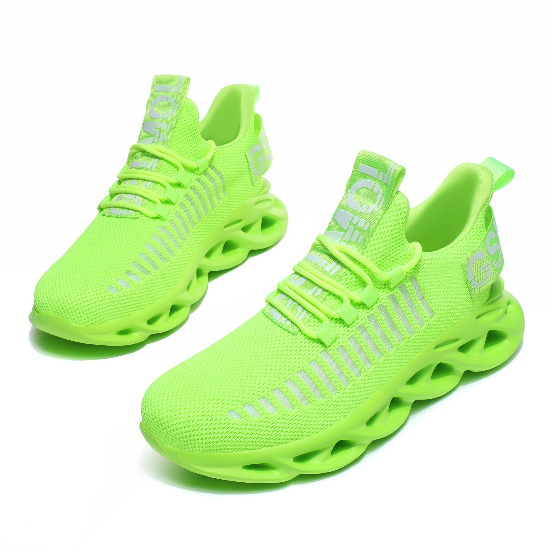 GSLMOLN Men's Ultra-light Textured Design Color-block Lace-Up Trainer Casual Twist Sole Comfortable Sports Running Shoes for Outdoor or Daily Wear Slip Resistant Fathersdaygift Super Breathable Mesh Vamp Lightweight Soft Comfortable Wash resistance