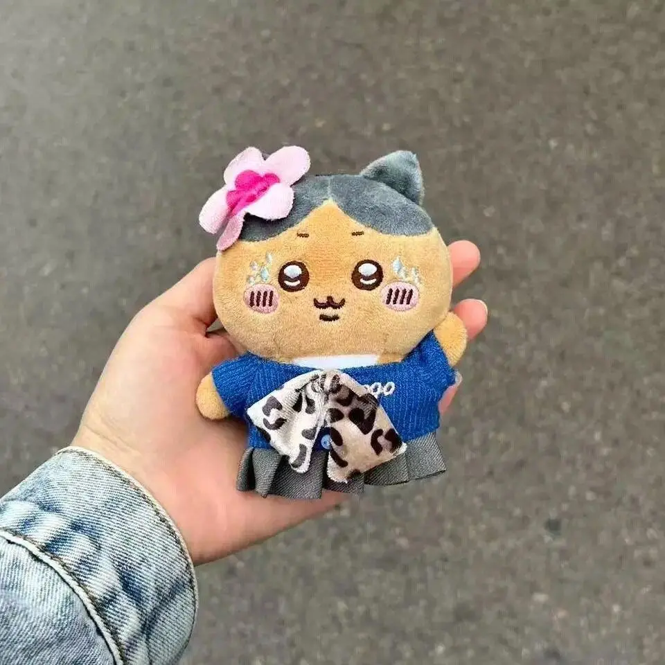 2026 Hot selling toys Cute Hachiware Momonga Gyaru Style Plush Keychain Tan Skin Blue-Eared Cat Bag Usagi Charm Pendant Toy Gift for Boys Girls Fans Internet-famous toy