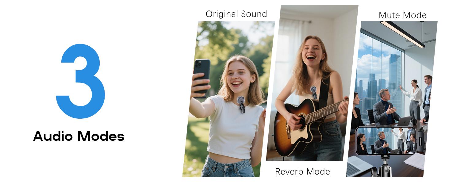 Mini Wireless Microphone for iPhone, Clip-on Lavalier Mic with Charging Case, Noise Reduction Mic for TikTok Video Recording