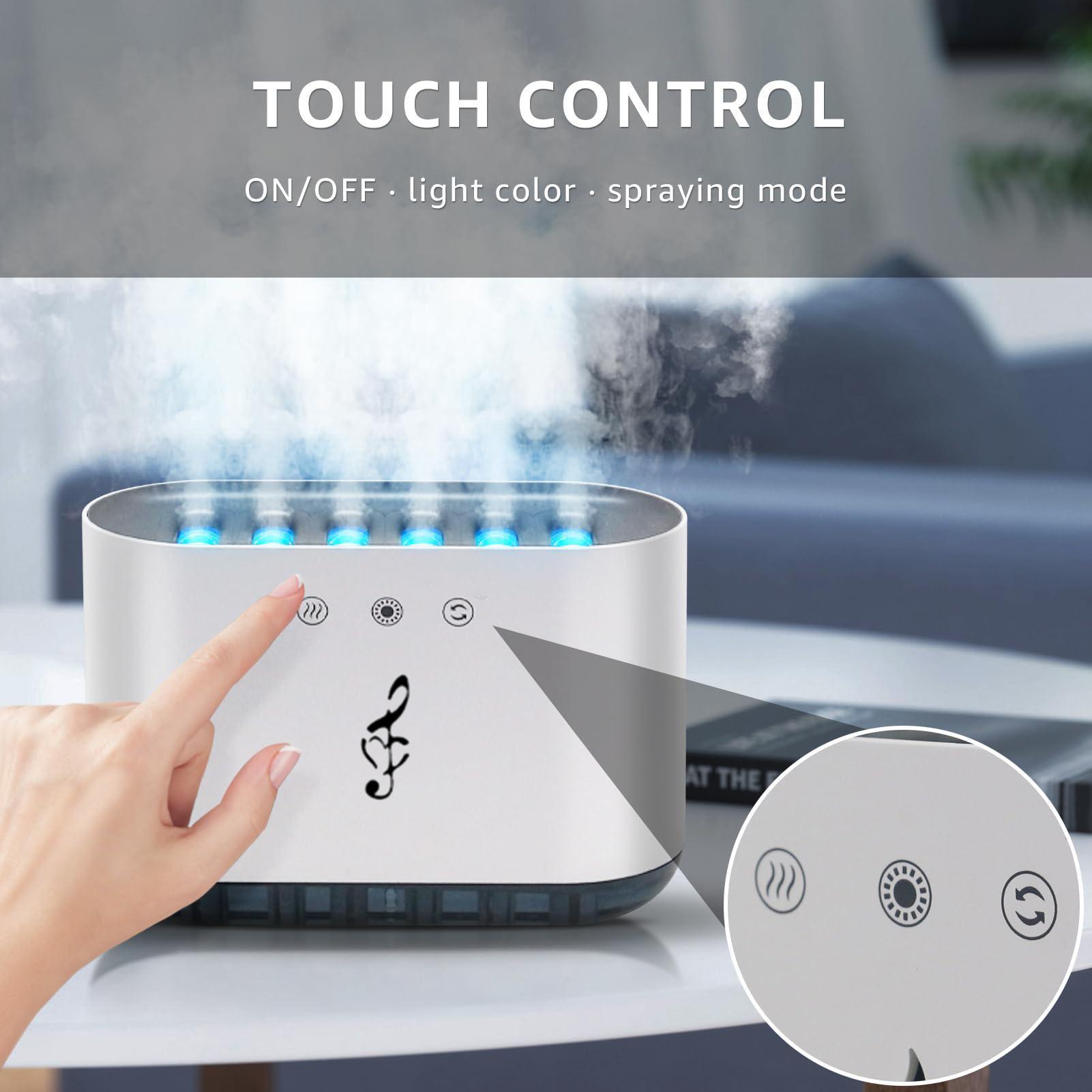 Smart Sound-Controlled Aroma Diffuser And USB Music Rhythm Humidifier, Aromatherapy Diffusers – 7-Color Adjustable Ambient Light, Multi-Mode Mist Aromatherapy Lamp For Home, Bedroom, And Office, USB Powered Humidifier