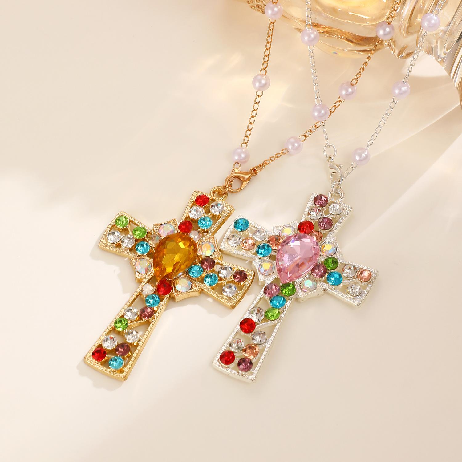 Punk Cross Multi-Layer Stackable Necklace| Alloy Pendant for Men & Women