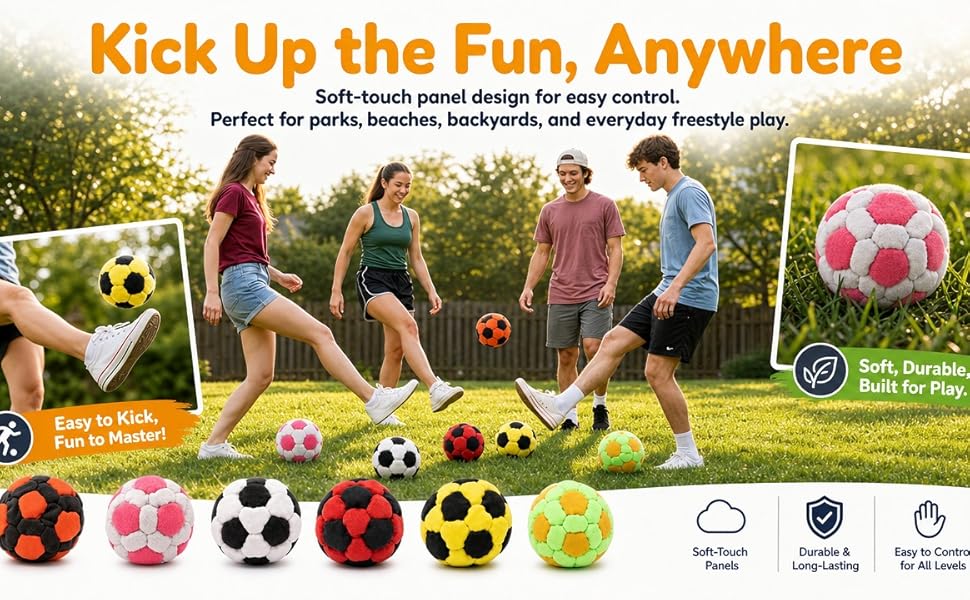 Dragonfly Footbag 32-Panel Hacky Sack – Spiral Pellet Filled Footbag Ball with Vibrant Sports Design for Indoor & Outdoor Play, Coordination Training, Party Favors, Portable Stress Relief Toy for Kids Adults Daily Play & Sports Exercise