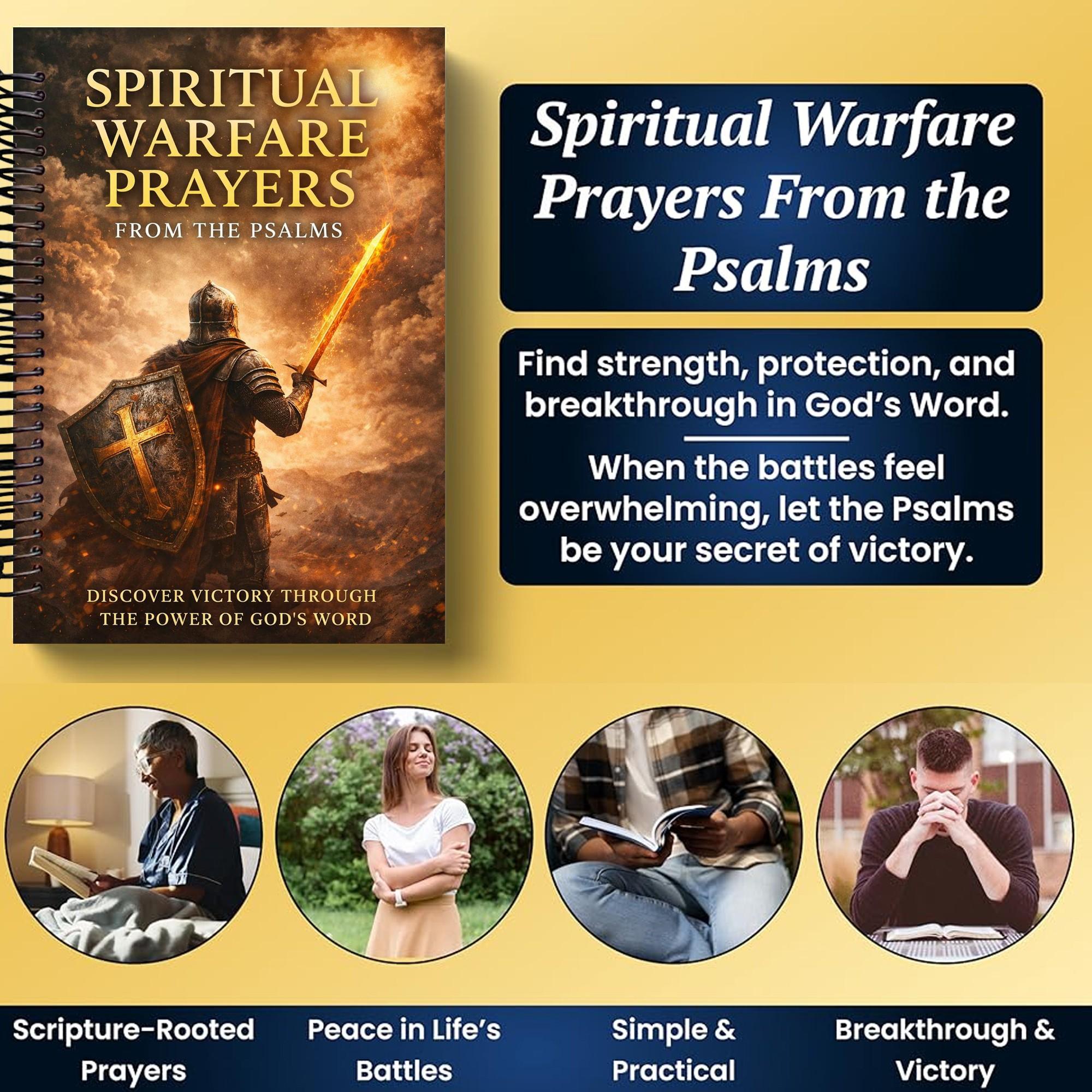 Spiritual Warfare Prayers From the Psalms: Finding Strength, Protection, and Breakthrough in God's Word - A Devotional Guide for God's Covering, Provision, Wisdom, Courage, and Cleansing