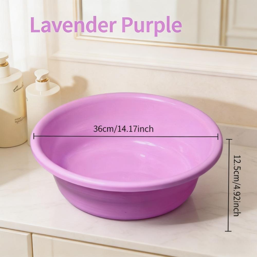 1PC  Durable Stackable Plastic Wash Basin, Portable Foot Bath Bucket, Student Dormitory Outdoor Home Laundry Storage Bowl, Multi-Functional