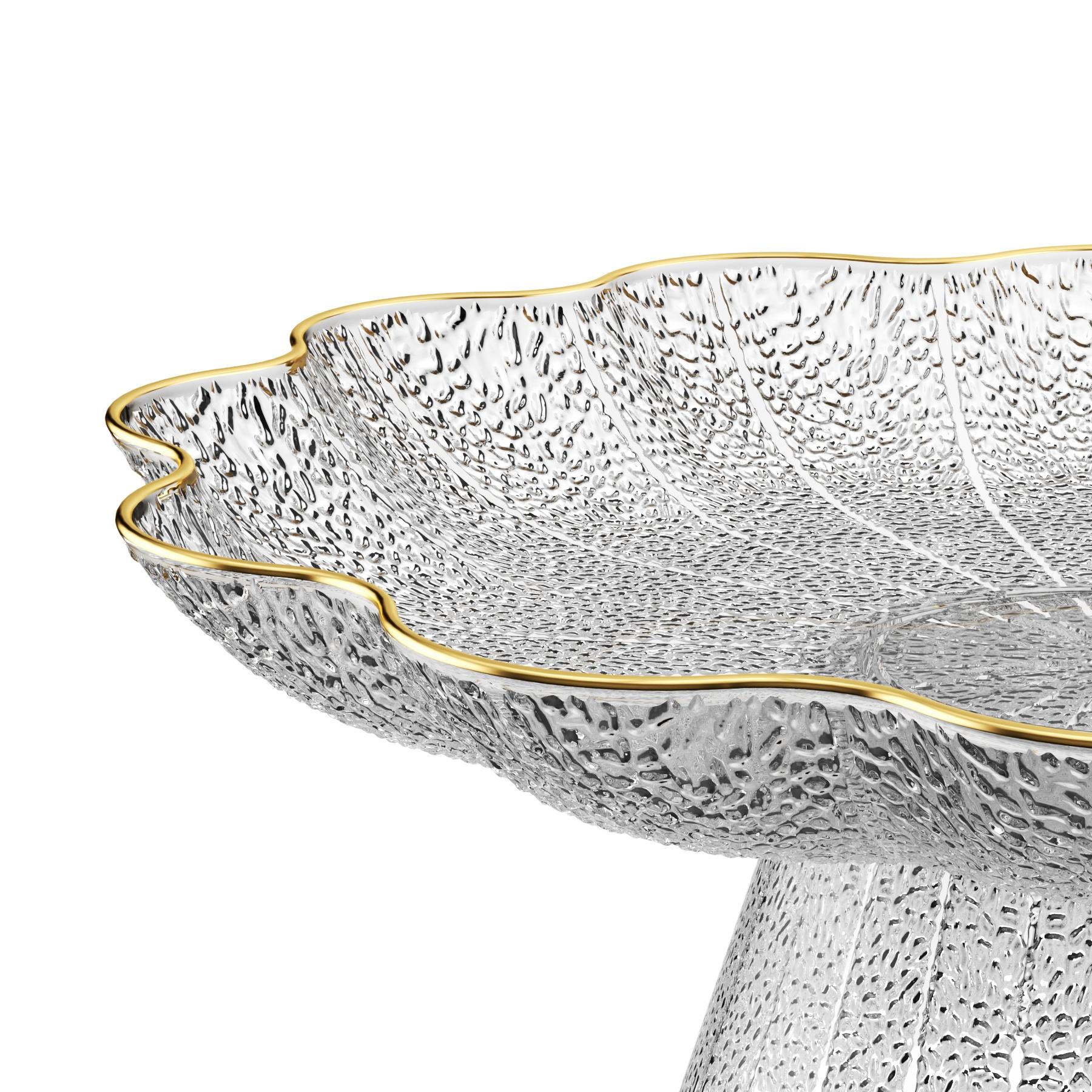 Beautiful Multi-Layer Fruit and Snack Tray, Round Plastic Design with Elegant Leaf Pattern, Perfect Kitchen Decoration, Salad Serving Plates