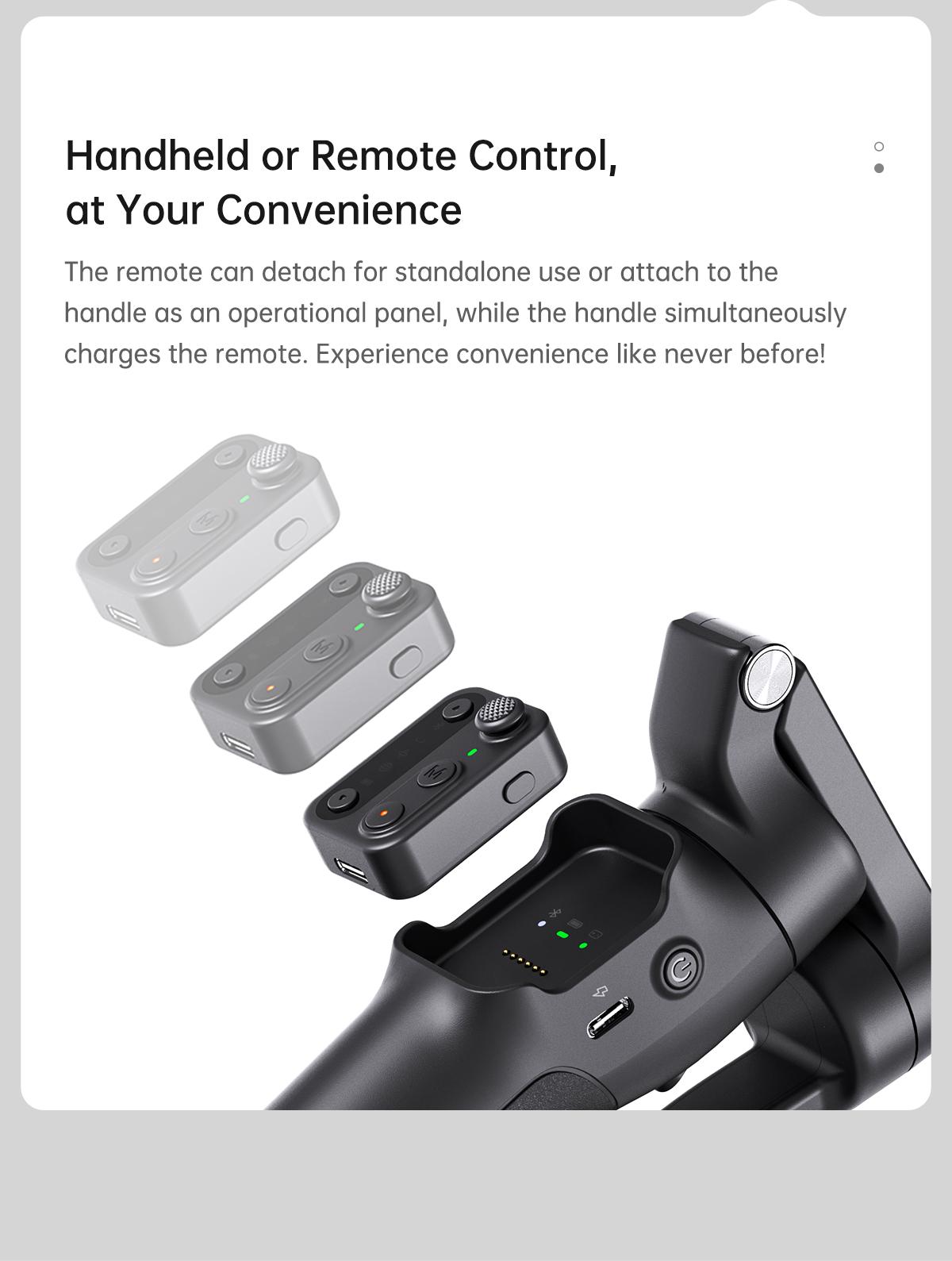 Hohem iSteady V3 New Gimbal Stabilizer for SmartiPhone, 3-Axis Phone Gimbal, Magnetic AI Tracker, Built-in Extendable Rod & Tripod, Detachable Remote Control,selfiestick,Phone Accessories,Suitable for Android & iPhone 17 series, Travel, Vlog, TikTok