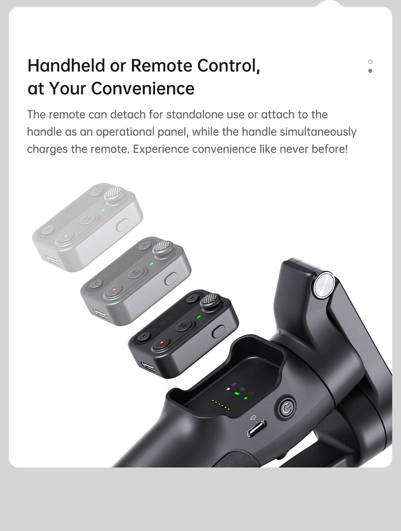 Hohem iSteady V3 New Gimbal Stabilizer for SmartiPhone, 3-Axis Phone Gimbal, Magnetic AI Tracker, Built-in Extendable Rod & Tripod, Detachable Remote Control,selfiestick,Phone Accessories,Suitable for Android & iPhone 17 series, Travel, Vlog, TikTok