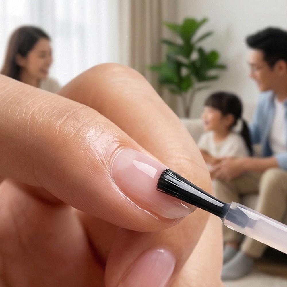 ELL LOUREL New Arrival 3 in 1 Natural Nude Pink Nail Hardener,Quick Dry, Alcohol-Free Formula, Designed to Strengthen and Nourish Thin and Soft Nails, Perfect Gift for Various Holidays, Nail Strengthener to Get Hard Nail Shield. Nail Care Solution