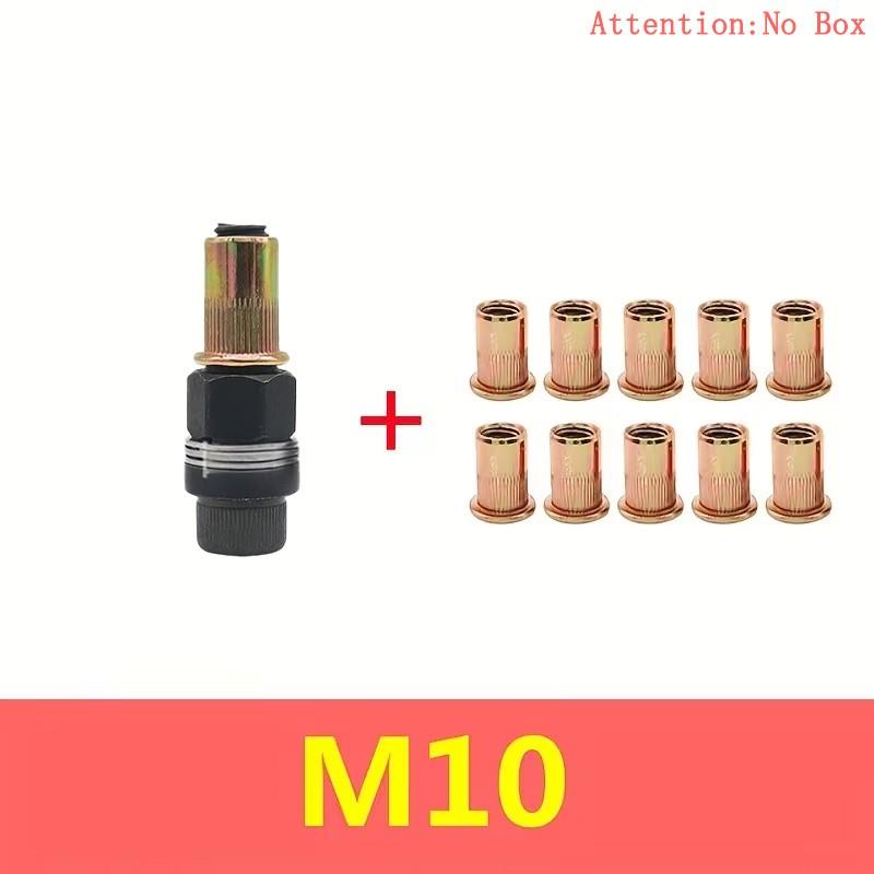 High-Quality Simple Manual Rivet NutTool, Hand Tightening Nut Head Accessory, Licensed Professional Simple Hand Rivet Nut Gun, Sturdy & Labor-Saving Manual Riveting Tool SpeciallyDesigned for Thin Iron Sheet.