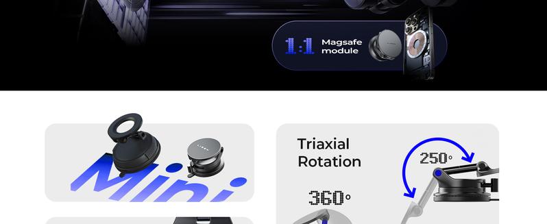 LISEN 15W Magsafe Car Mount Charger，[Lever Lock] Suction Cup Phone Mount,360° Vacuum Magnetic Car Phone Holder Charger Wireless for iPhone 17 Pro Max Air 16-12,Pixel 10,Samsung with MagSafe Case