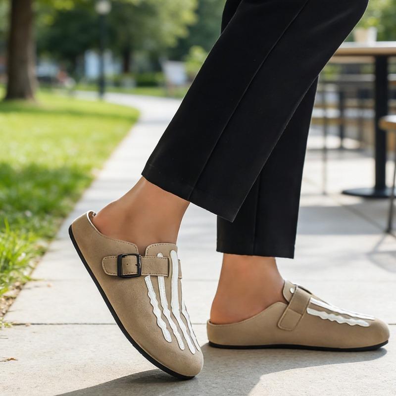 Spring Summer New Men's Half-Enclosed Sandals, Soft Skin-Friendly Material, Lightweight Design for Indoor Relaxation & Outdoor Walks