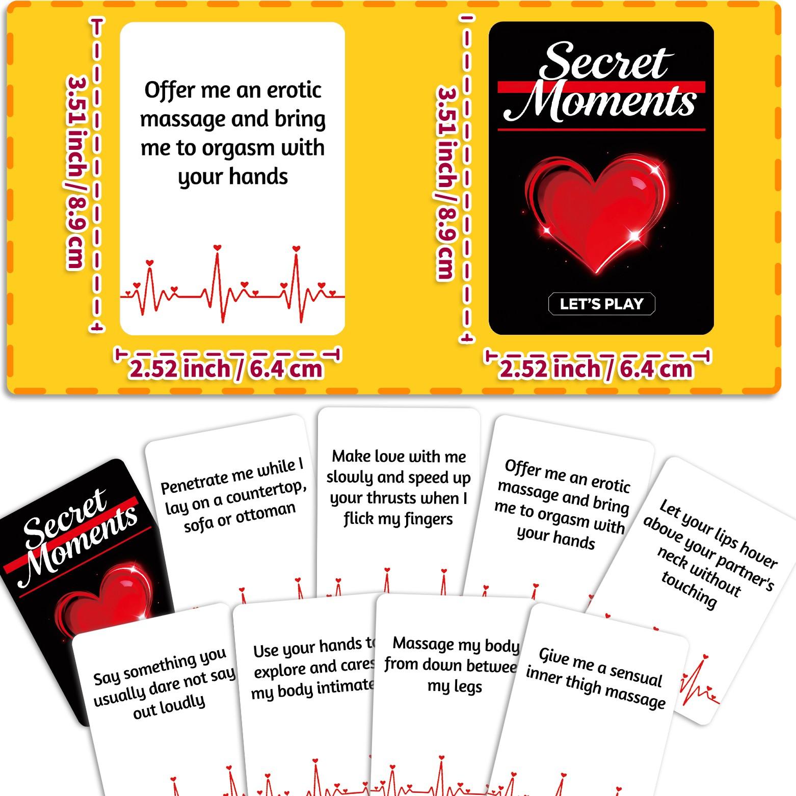 2026 New 50-card Couple Date Interactive Card Game, Adult Secret Moment Tabletop Cards, English Version, Perfect for Romantic Moments