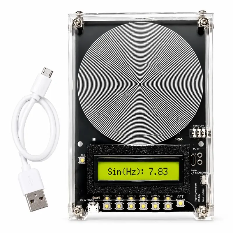 Adjustable Frequency Generator 0.01Hz-299kHz, Portable Signal Generator with LCD Display, USB 5V Powered, Audio & Signal Output, Electronic Experiment Tool for DIY Projects, Learning & Testing