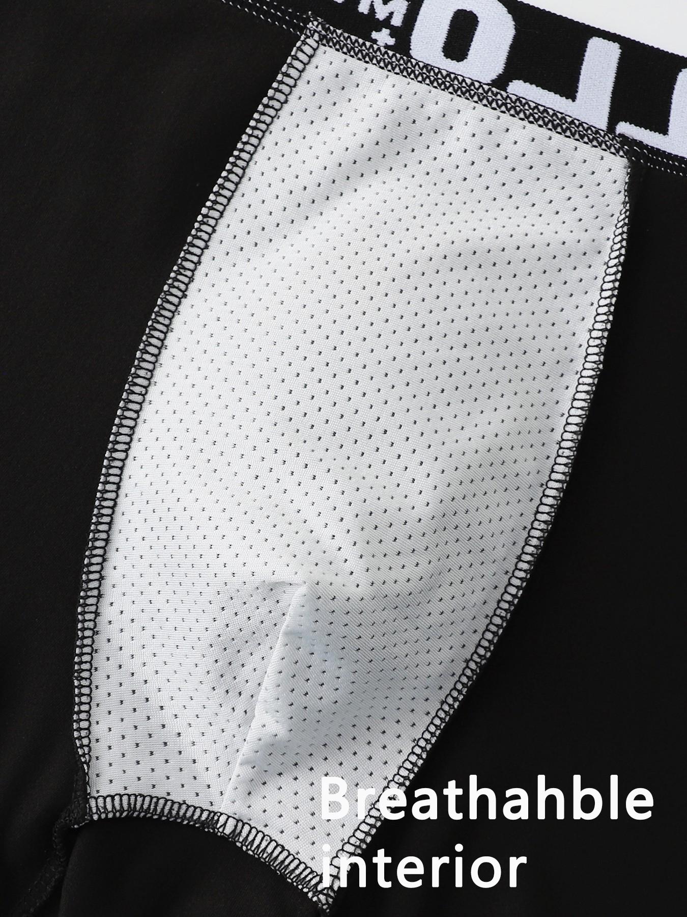 Black men's boxer briefs | HELLO printed waistband | soft and breathable underwear