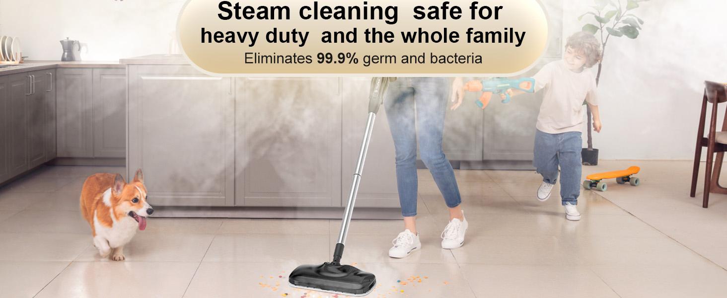 Phueut Powerful Heavy Duty Steam Mop with 17 Accessories for Deep Cleaning, Portable and Multifunction Floor Steamer for Hardwood, Grout and Springtok Phueut Powerful Heavy Duty Steam Mop with 17 Accessories for Deep Cleaning, Portable and Multifunction Floor Steamer for Hardwood, Grout and Springtok