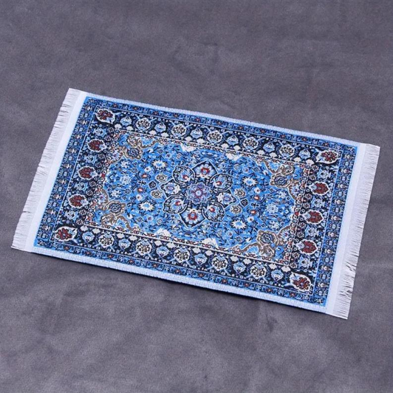 3Pcs Mini Dollhouse Carpet Set, Random Style & Color Raw Fabric Mini Rugs, Realistic Dollhouse Decorative Accessories