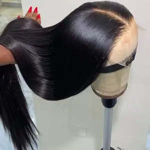Straight 13X4 HD Lace Frontal Wig 613 Honey Blonde 99J Pink Color Synthetic Wigs For Women Preplucked Bleach Knots Glueless