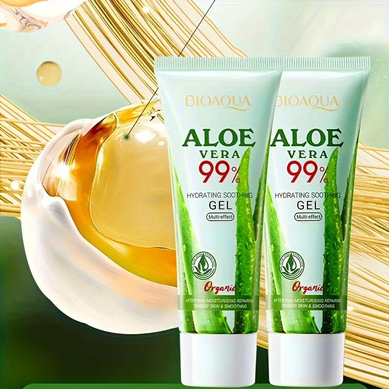 2-Pack BIOAQUA Aloe Vera 99% Hydrating Gel, Unisex Daily Facial  Moisturizer, Daily Moisture Nourishing, Alcohol-Free, Formaldehyde-Free,  Nourishing Citric Acid & Nicotinamide, Glycerin for All Skin Types, Plant-Based  Squalane, Vitamin C Enriched -