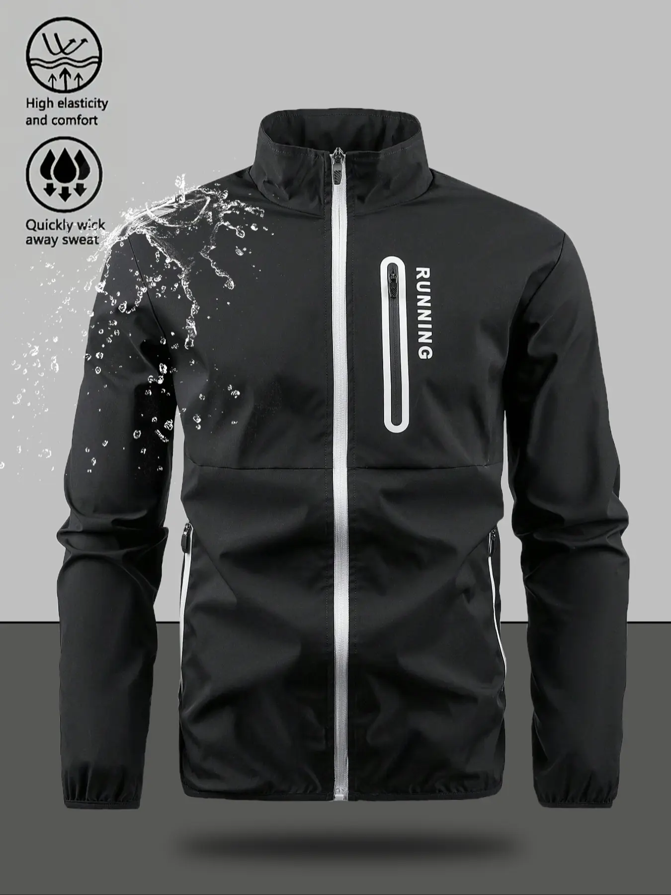 Men's Waterproof Hardshell Jacket, Scratch-Resistant Durable Fabric, Outdoor Sports and Hiking Gear, All-Season Design, Casual Fit, Sportswear Jacket