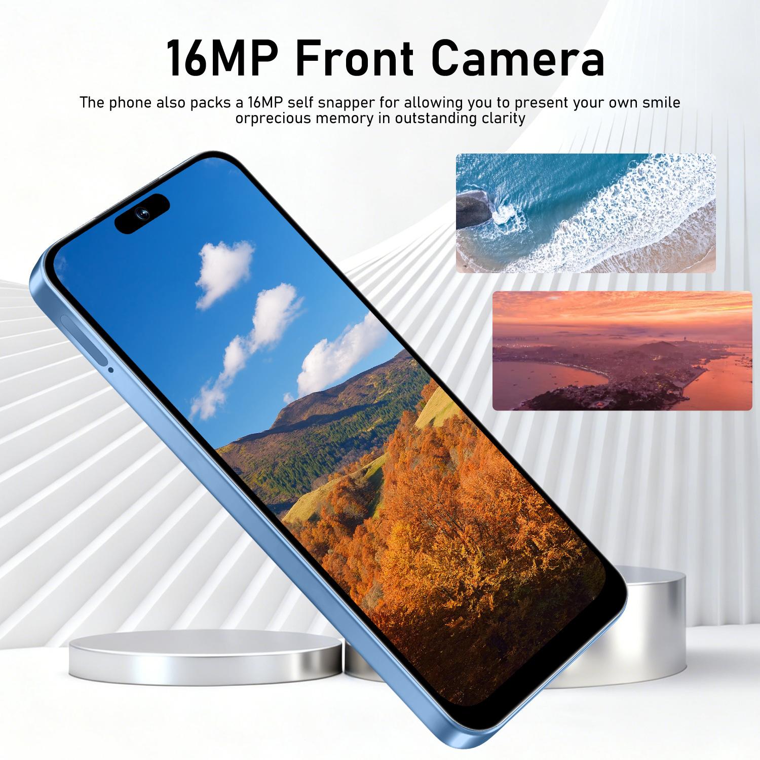Astarry-4g Smart Phone 16 Pro Max, 6.93-Inch Screen, Large Screen Smartphone, Eight Core Smartphone, 8-Core Mtk6762, 6gb+128GB, Android 12, Dual Sim Smartphones, WiFi, Bluetooth-compatible, Gift Idea