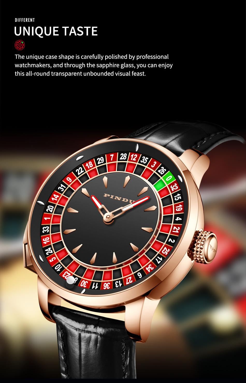 Pindu Hot Sell Luxury Japan Movement Watches Gambling Disk Rotate Mens Jacob co Mechanical NH35 Watch Roulette Casino Watch