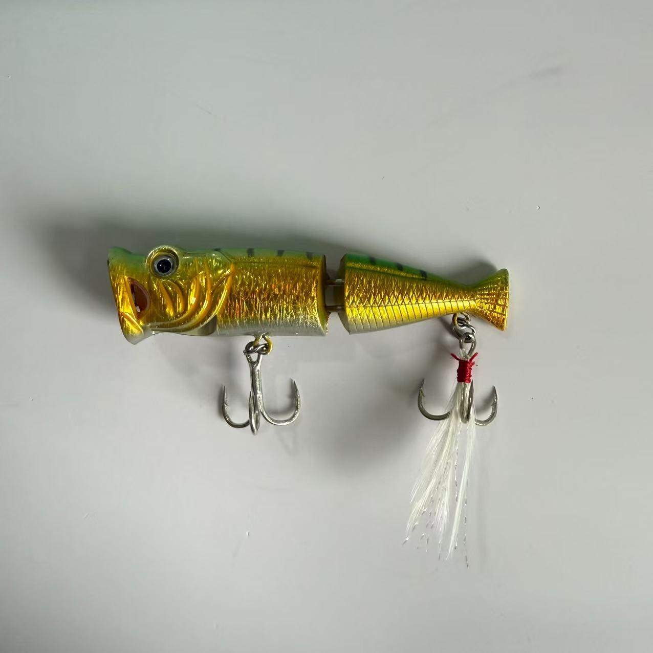 Replica of a Major Brand, Bestseller, 1pc, Lure Fishing Flipping Surface Feather Hook Two-Section Hard Bait Simulation Bait Fake Fish Bait, Suitable for Freshwater and Saltwater Fishing, Fishing Accessories, Gear, and Equipment