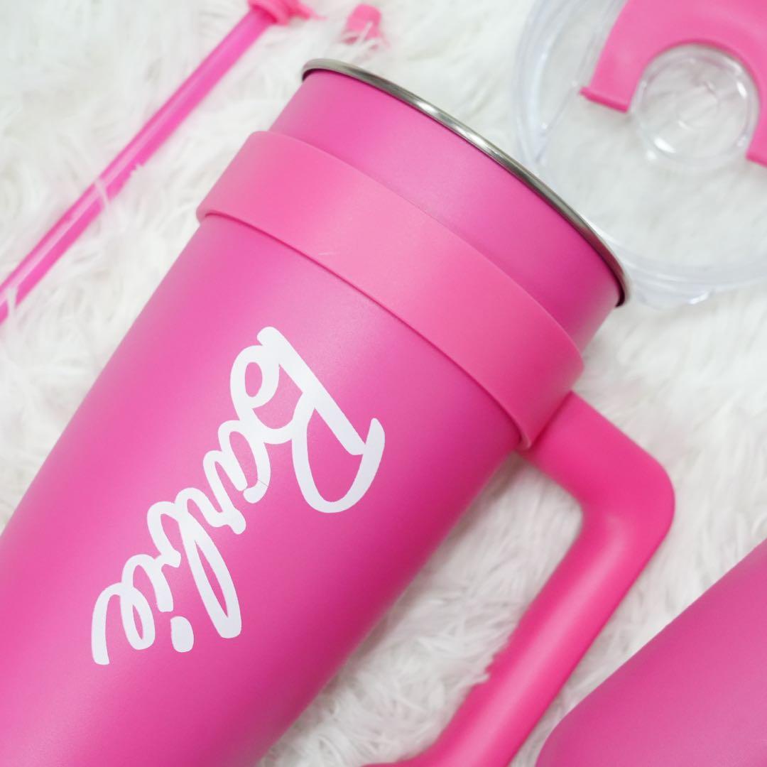 Barbie Series 1600mL Jumbo Stainless Steel Straw Cup + Barbie Daylight Shiny Series Pink Bento Bag with Holes Tumbler Water Bottles,,cozyvibes Barbie Series 1600mL Jumbo Stainless Steel Straw Cup + Barbie Daylight Shiny Series Pink Bento Bag with Holes Tumbler Water Bottles,,cozyvibes