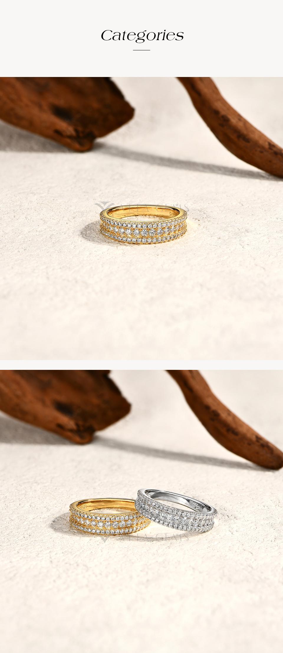 Fashionable Simple Design D Color VVS1 Fine Jewelry Moissanite Ring Wedding Celebration Daily Wear Replacement Ring Anniversary Gift R257