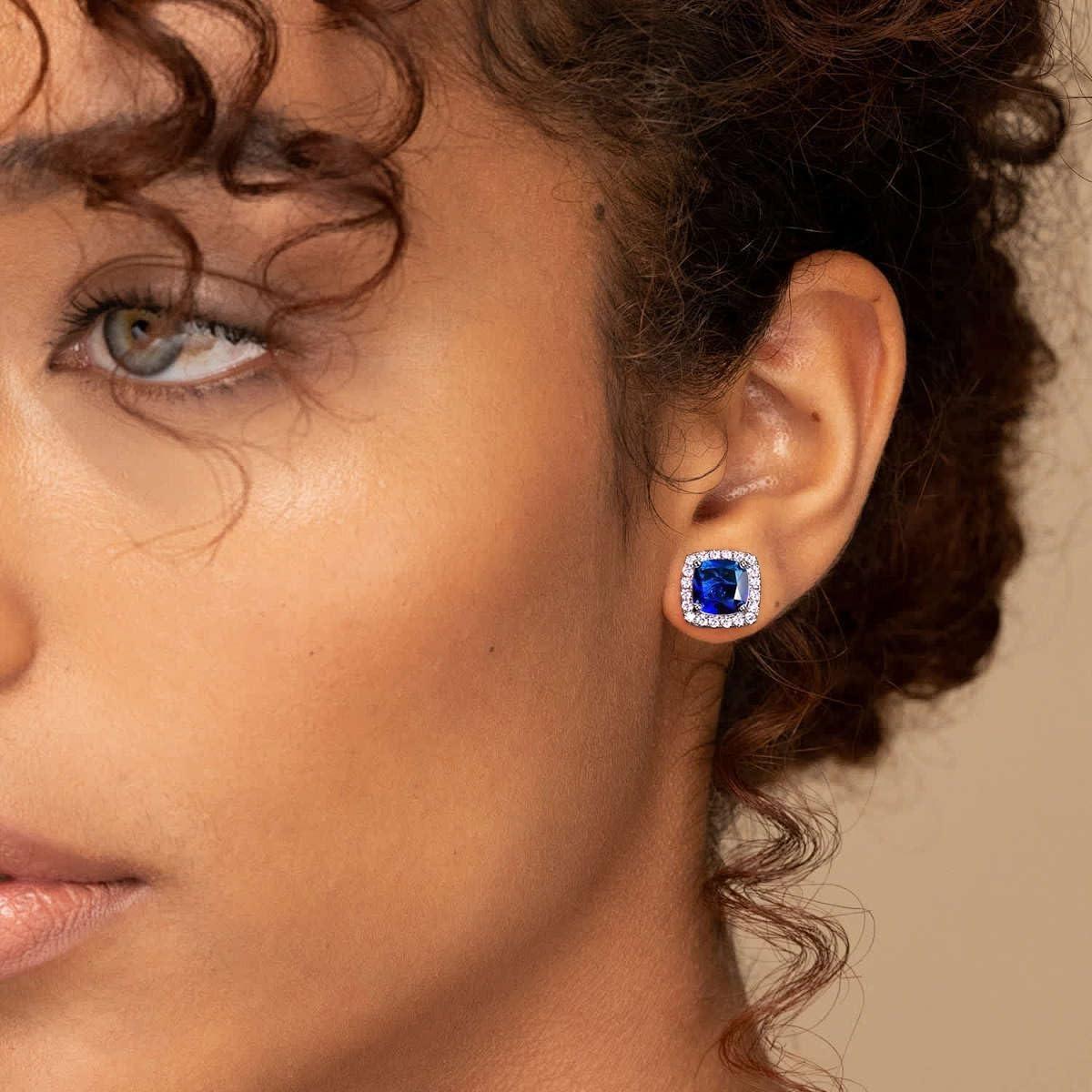 MILACOLATO Cubic Zirconia Stud Earrings Hypoallergenic 925 Sterling Silver Post Earrings Big Brilliant Stud Earrings for Women Men SpringStatements